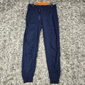 Lululemon Dance Studio Jogger Navy Blue Ribbed Texture Pants Size 6 LW5ENMS